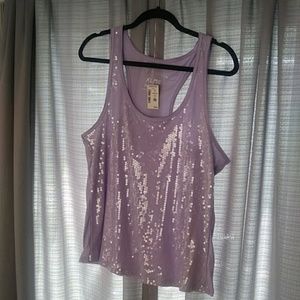 Purple Aeropostale Sequin Tank Top